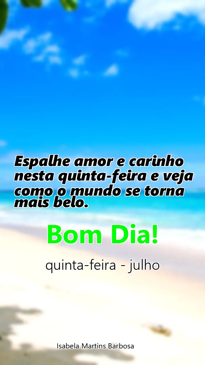 Espalhe amor e carinho nesta quinta-feira e veja como o mundo se torna mais belo.