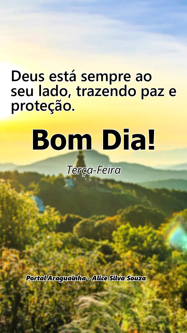 Deus está sempre ao seu lado, trazendo paz e proteção.