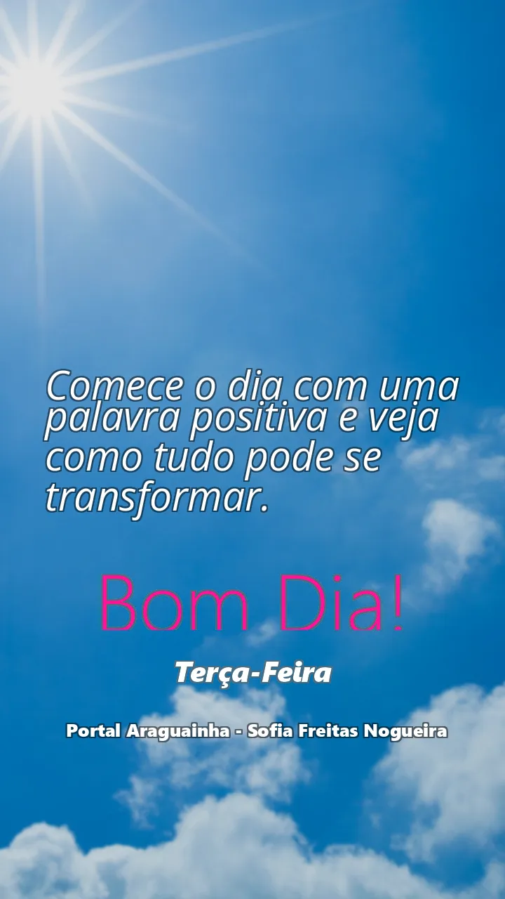 Comece o dia com uma palavra positiva e veja como tudo pode se transformar.