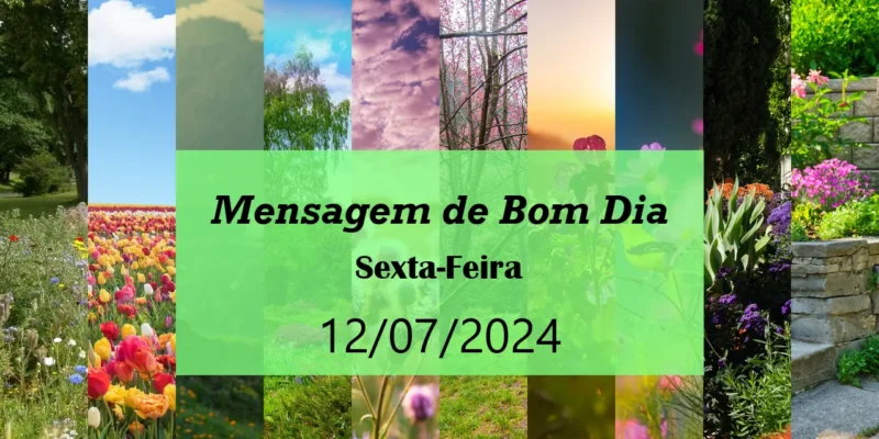 Mensagem de bom dia sexta feira 11 07 2024 Pacote com 10 frases light