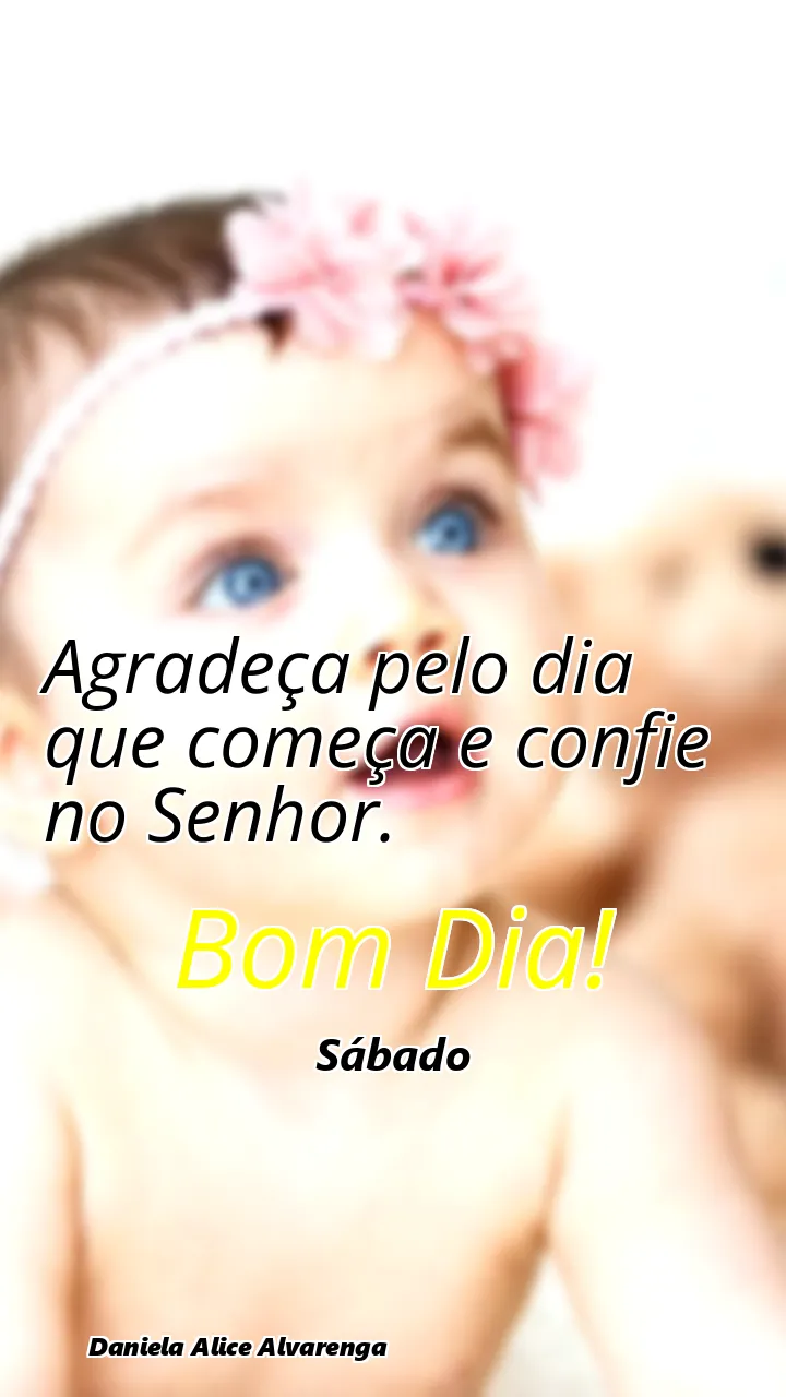 Agradeça pelo dia que começa e confie no Senhor.