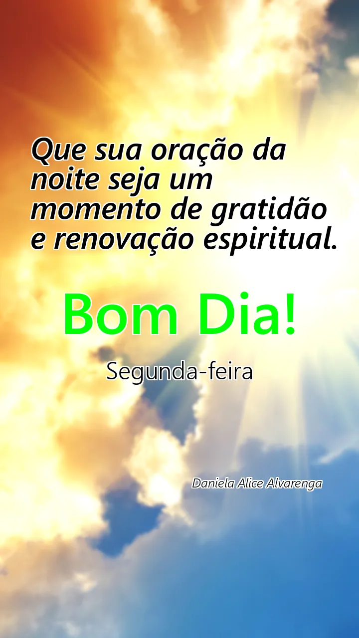 Que sua oração da noite seja um momento de gratidão e renovação espiritual.