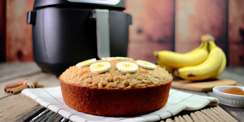 Bolo de banana com aveia na airfryer 3