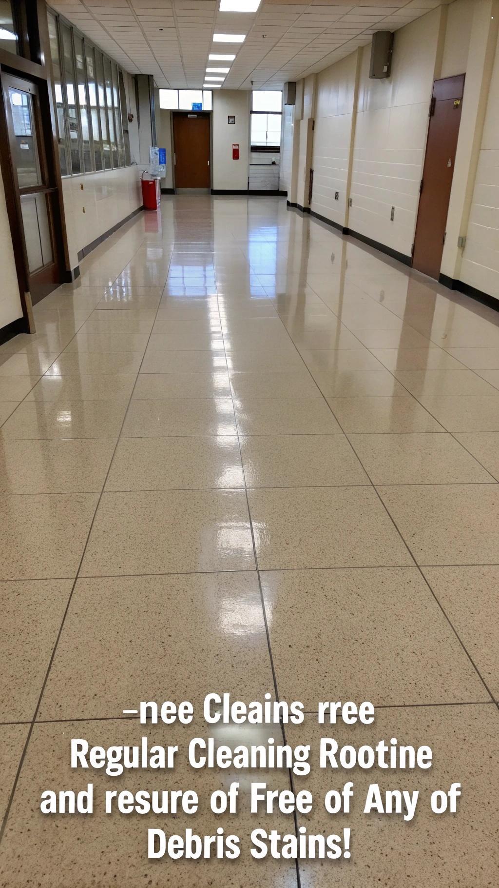 Limpeza regular mantendo o piso sempre brilhante.
