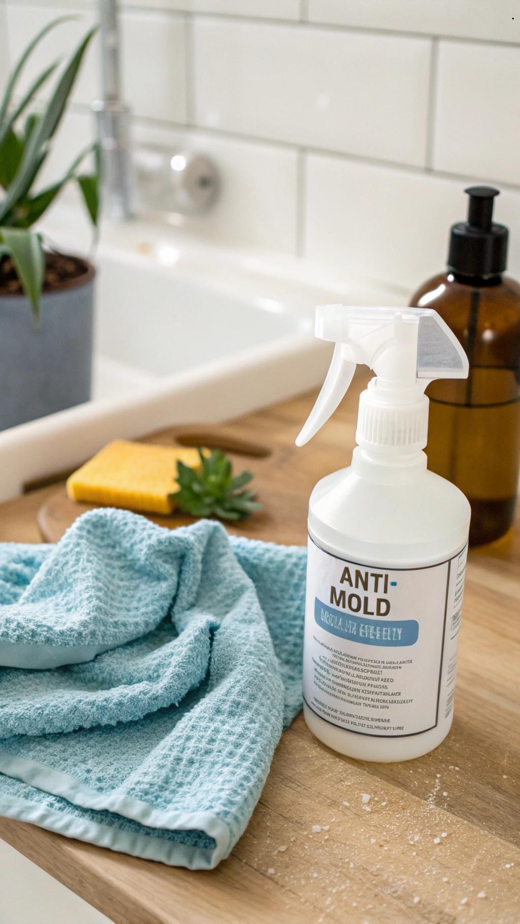 Produtos anti-mofo sendo usados