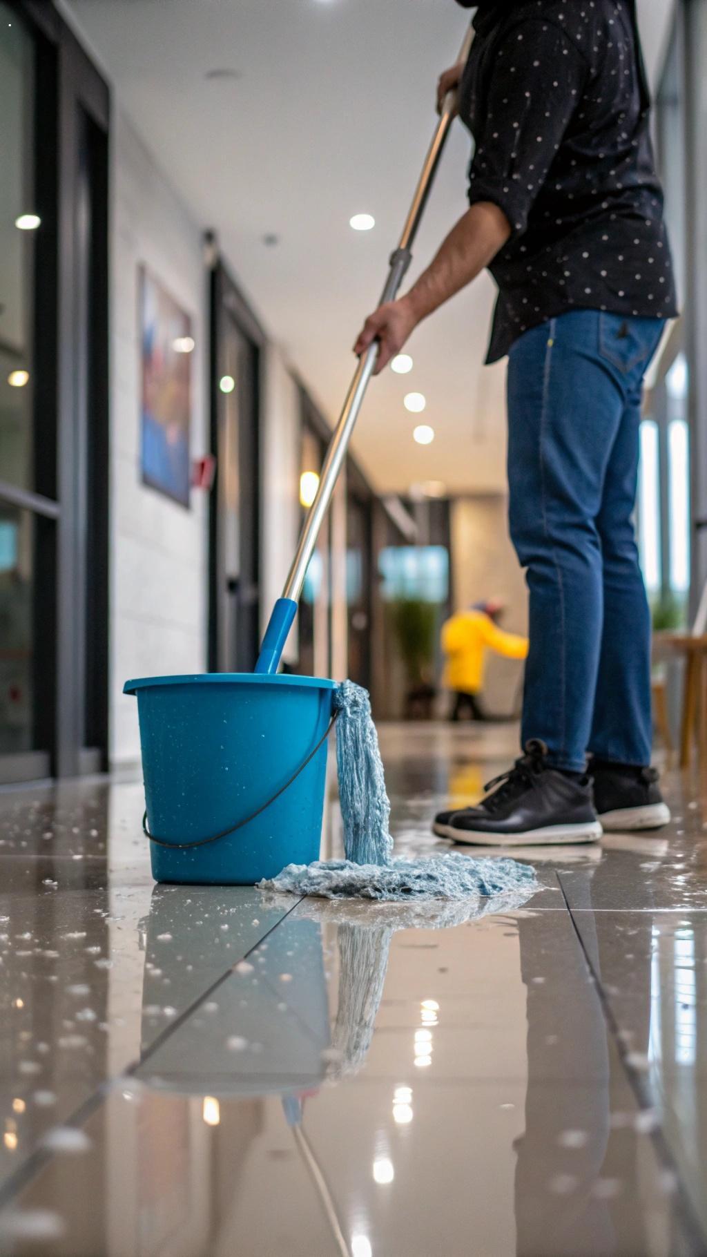 Enxágue bem o piso após a limpeza para manter a perfeição.