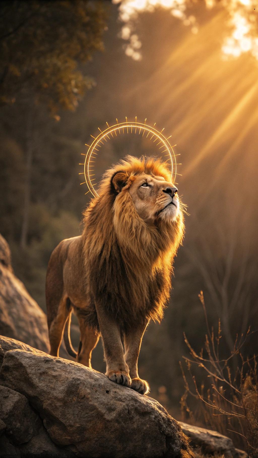 Imagem de Leão, representando generosidade e confiança.