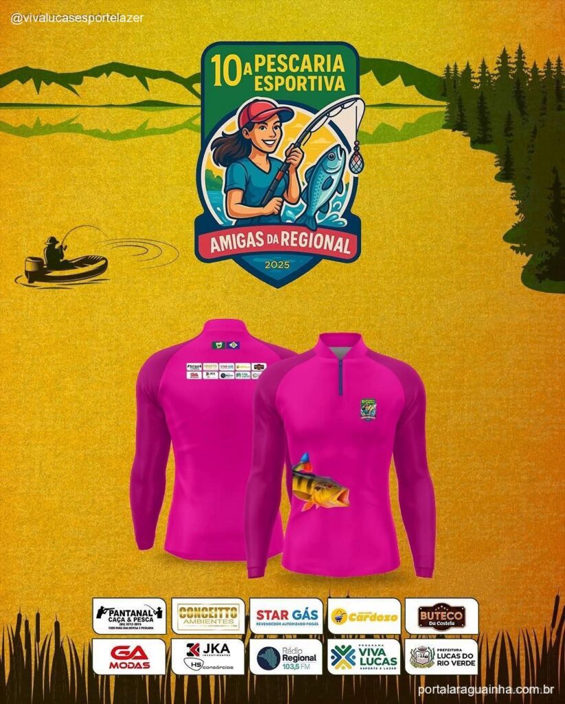 Camiseta pesca amigas regional 2025 lucas rio verde