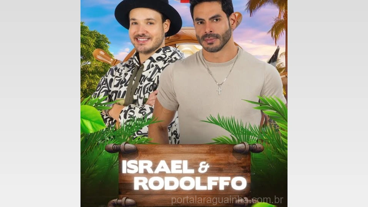 Logotipo do 19º Festival de Praia do Rio Araguainha e 4º Costelão com Israel e Rodolffo confirmados.