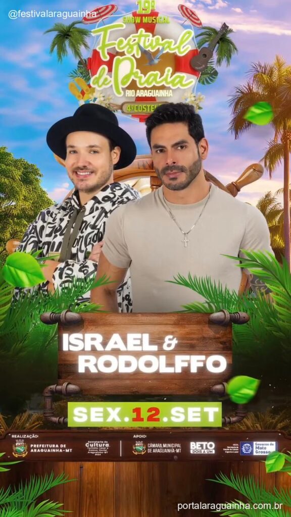 Israel rodolffo confirmados festival araguainha logos