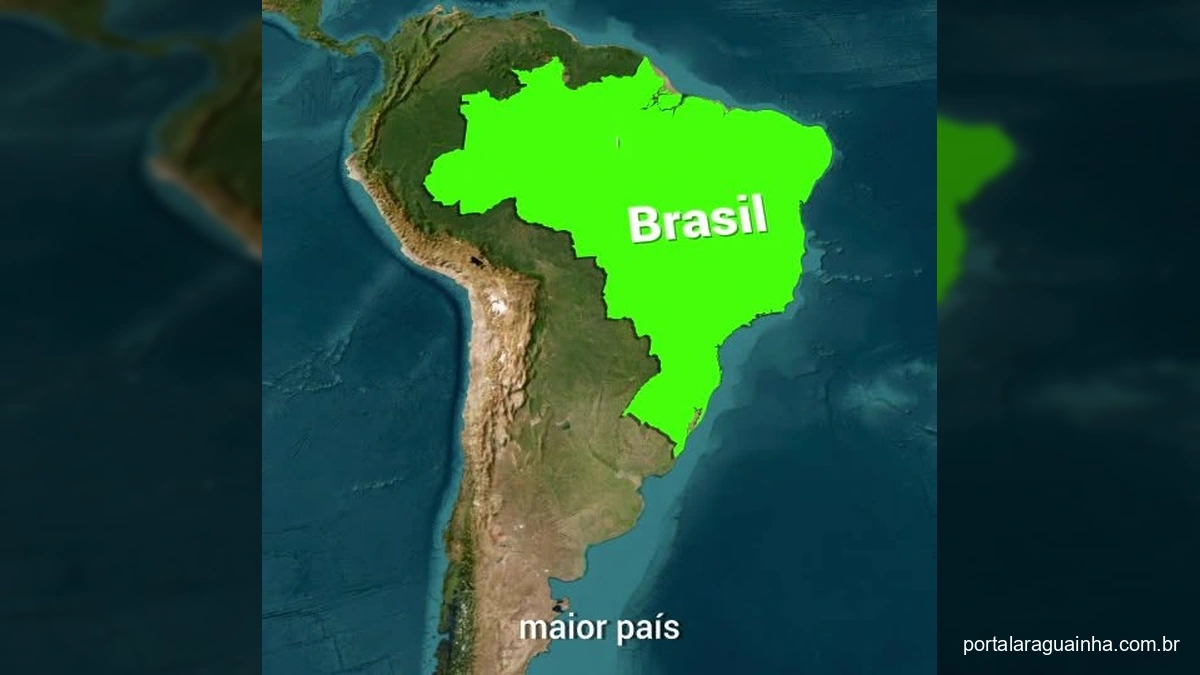 Mapa do Brasil exibindo sua evolução territorial ao longo da história
