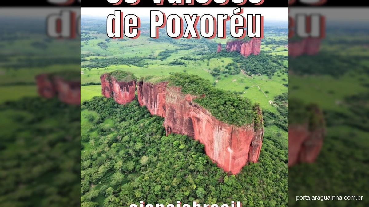 Morro da Mesa em Poxoréu, Mato Grosso, uma formação rochosa vulcânica