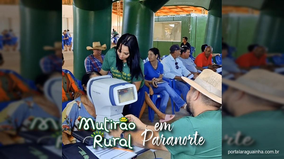 Moradores de Paranorte em Juara recebendo atendimento em Mutirão Rural