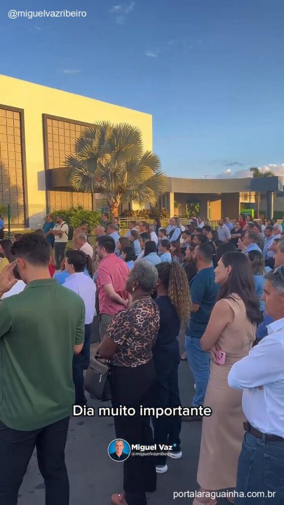 Pessoas reunidas inauguracao hospital lucas rio verde