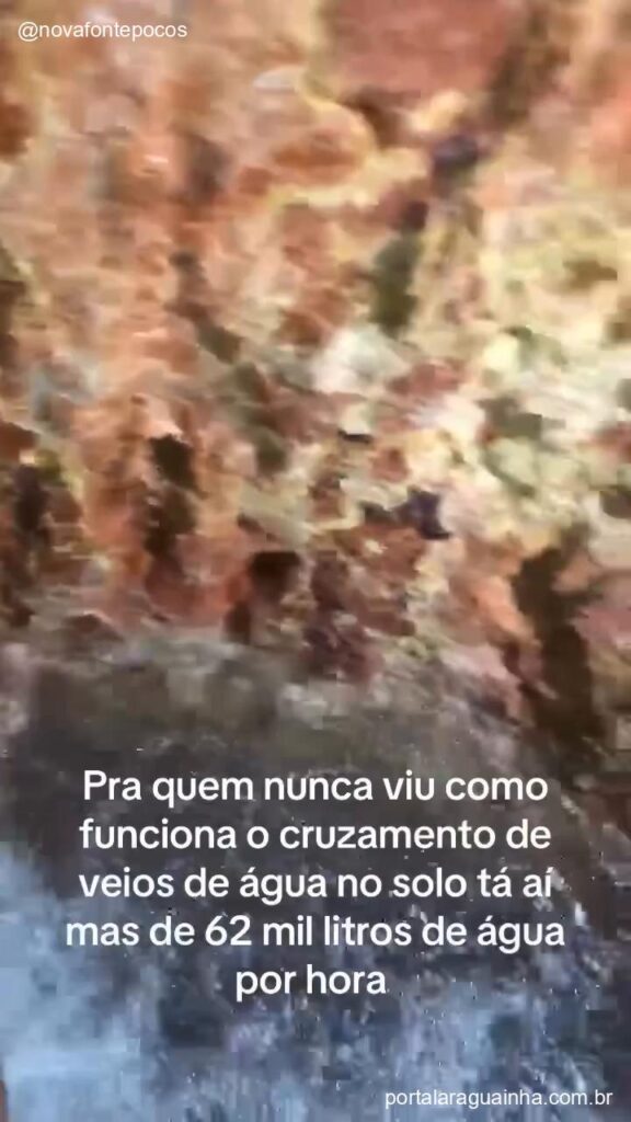 Queda agua subterranea impactante