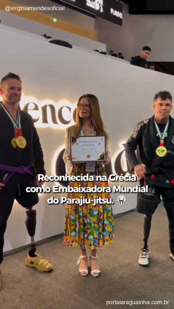 Virginia mendes embaixadora parajiu jitsu grecia