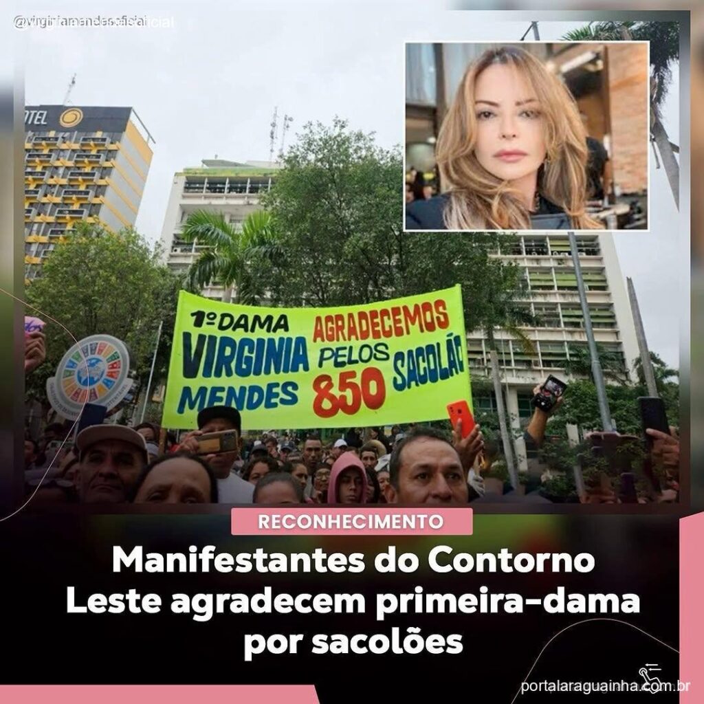 Virginia mendes primeira dama agradecimento sacoloes