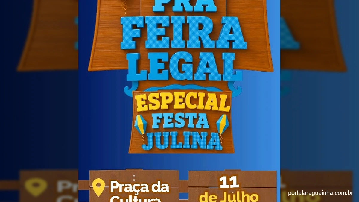 Zé Gotinha com chapéu de palha sorrindo e apontando para a câmera, com a Sala de Vacinação ao fundo, em Guarantã do Norte.