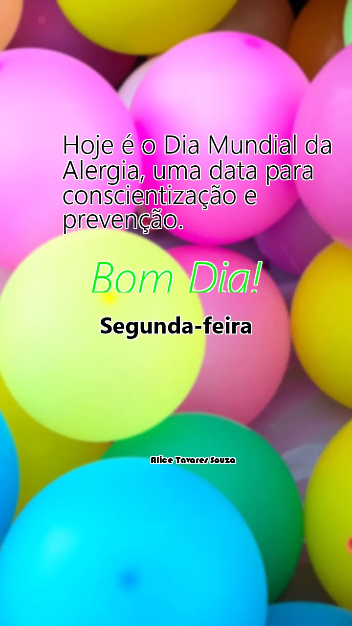 Hoje é o Dia Mundial da Alergia, uma data para conscientização e prevenção.