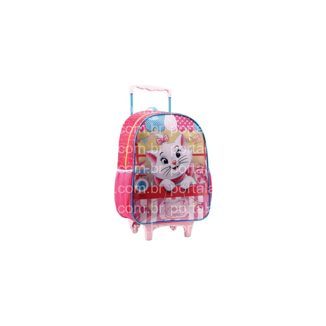 Mochila Rodinha Infantil Grande Gata Marie 11580 - Xeryus