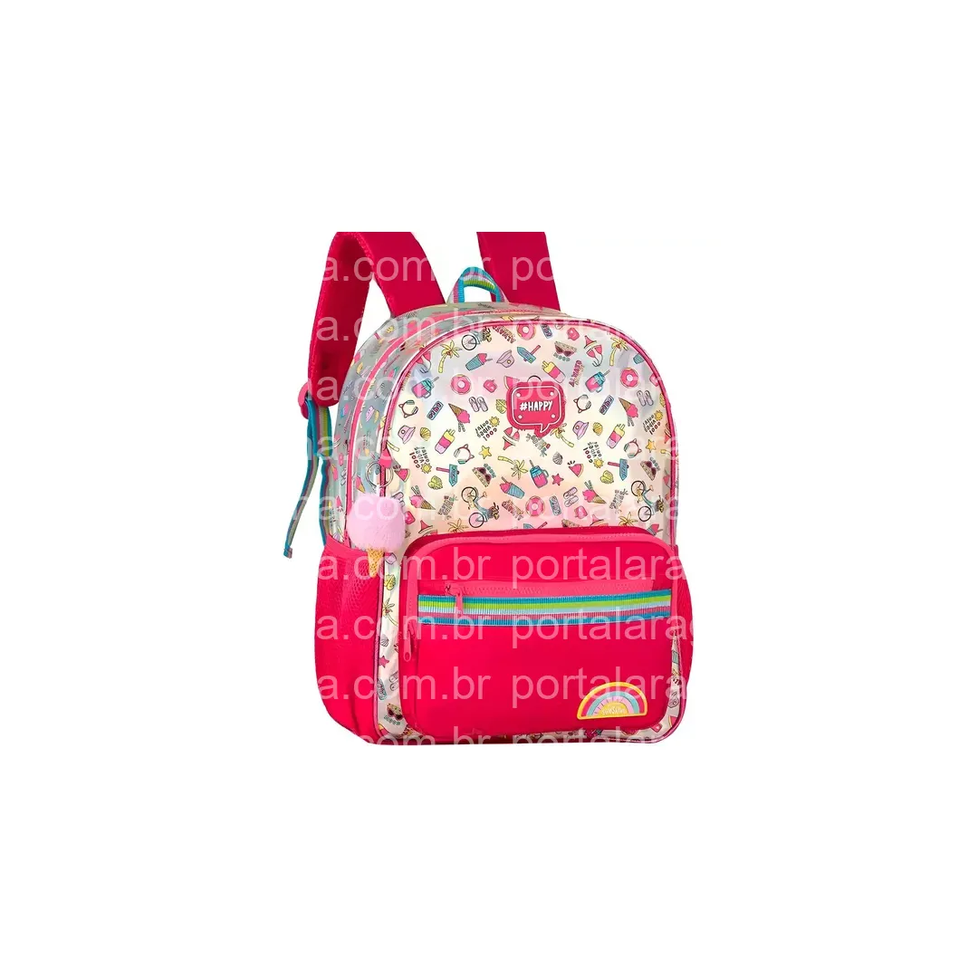 Mochila Costas Sorvete Happy Holográfica Clio Style Hl23084j