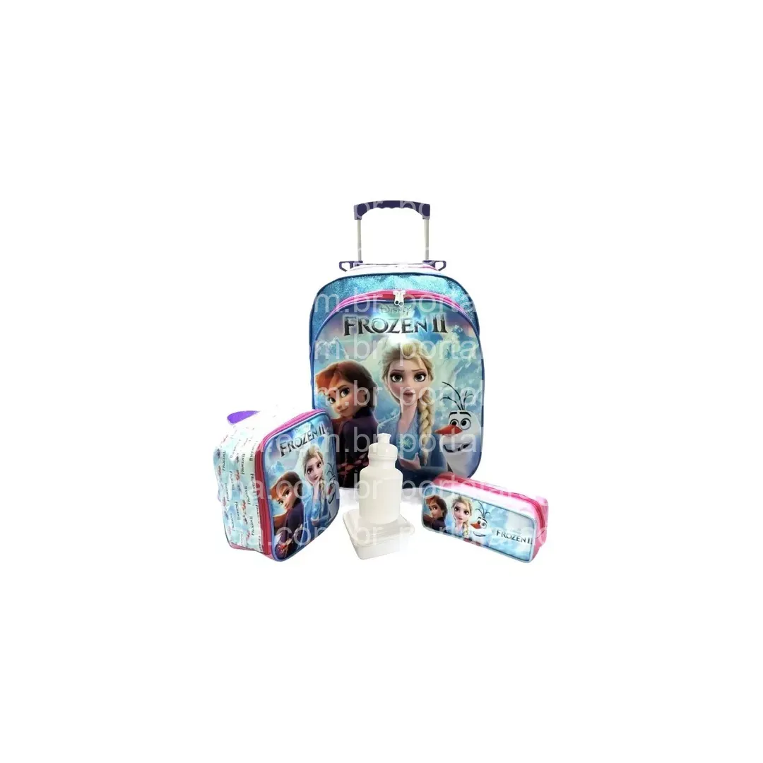 Kit Mochila Frozen Febre Congelante Infantil Rodinhas M F5