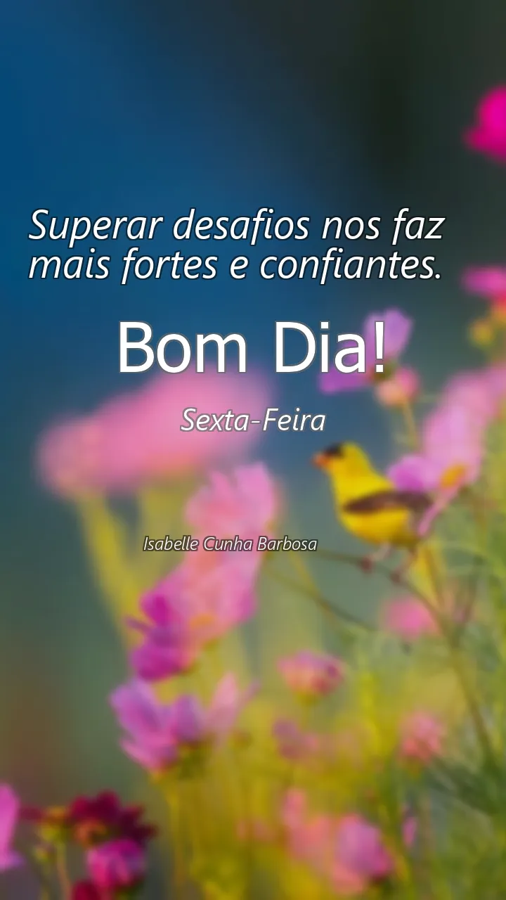 Superar desafios nos faz mais fortes e confiantes.