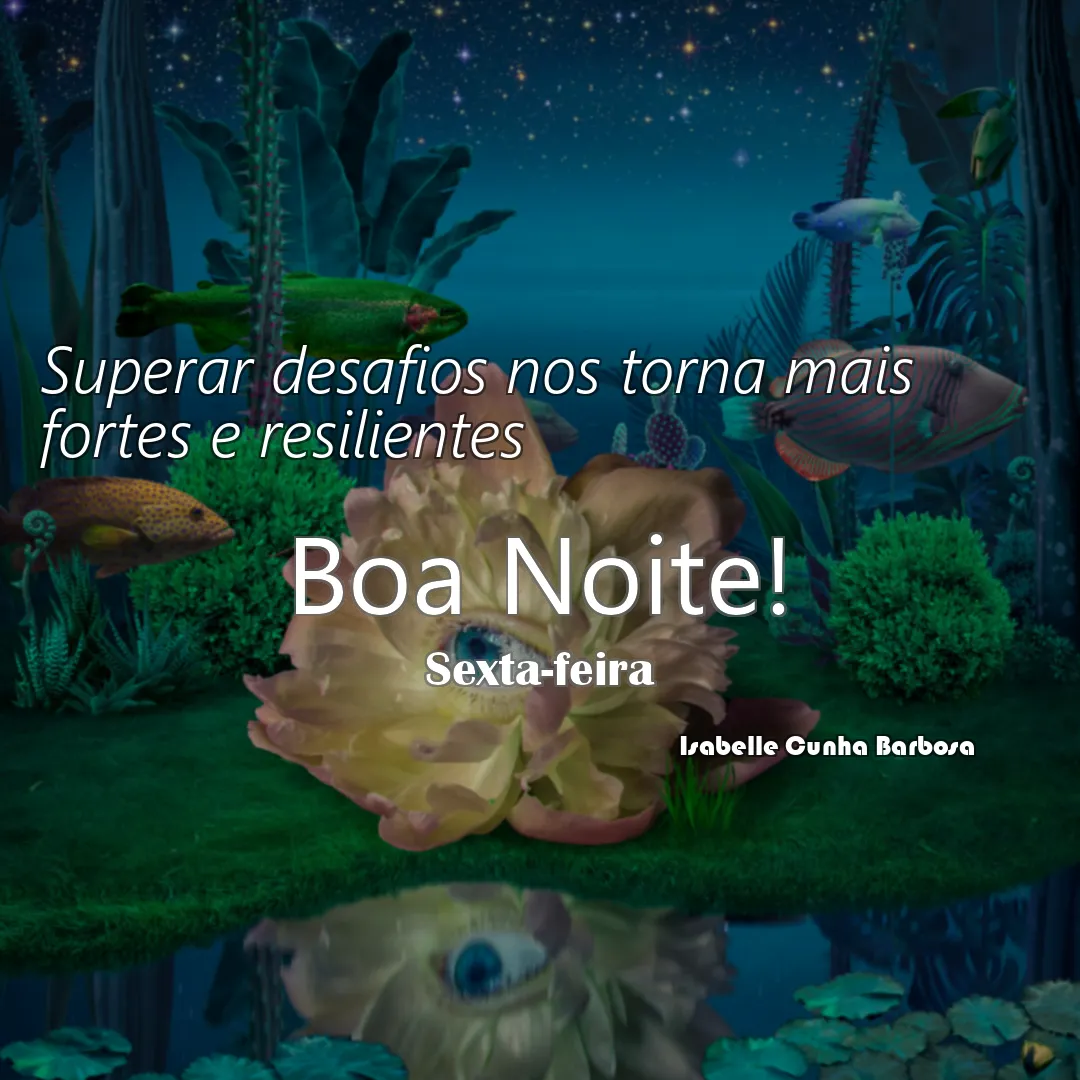 Mensagem de Boa Noite Superação Sexta-feira 12/07/2024 - Superar desafios nos torna mais fortes e resilientes