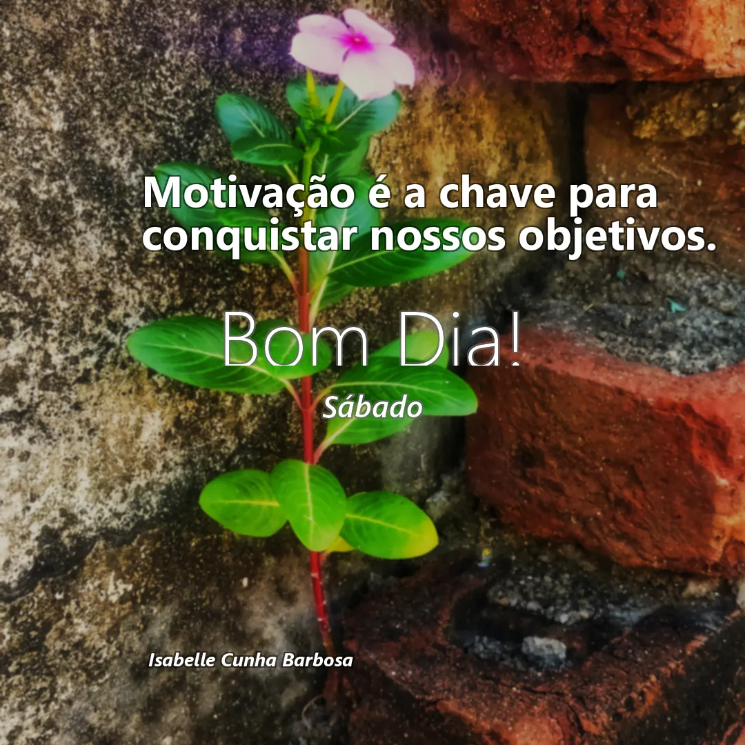 Motivação é a chave para conquistar nossos objetivos.