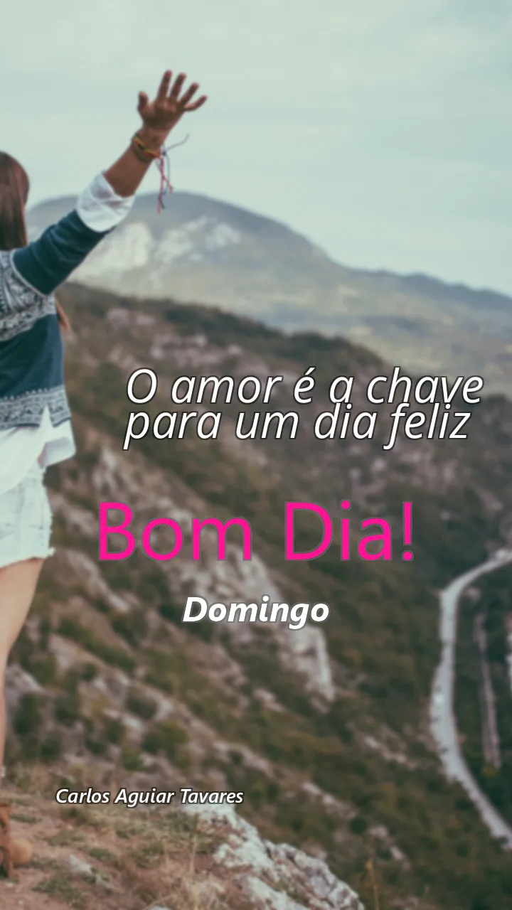 O amor é a chave para um dia feliz