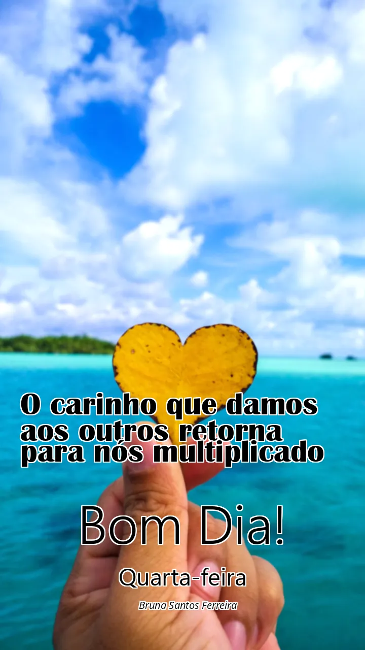 O carinho que damos aos outros retorna para nós multiplicado