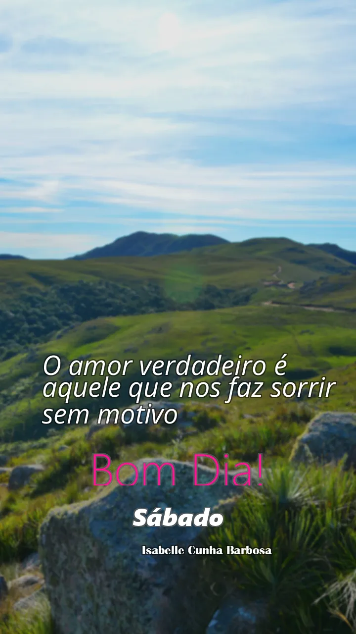 O amor verdadeiro é aquele que nos faz sorrir sem motivo