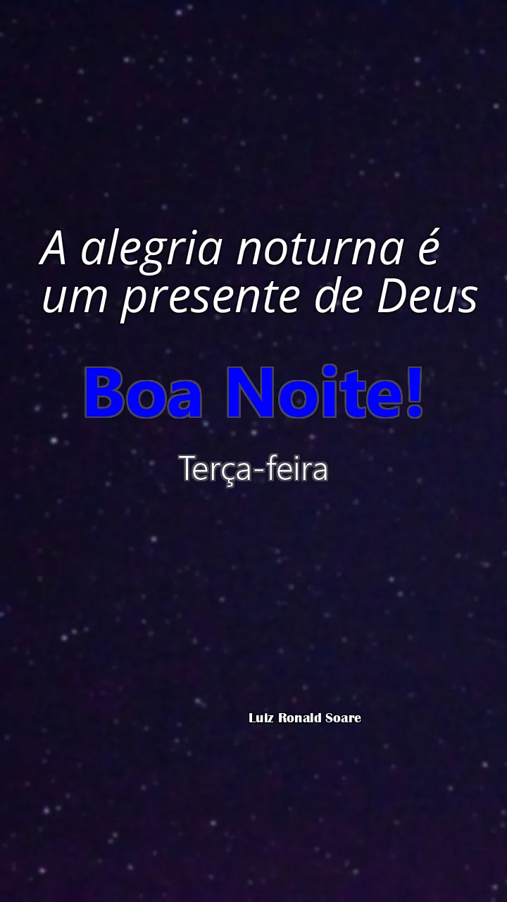 A alegria noturna é um presente de Deus