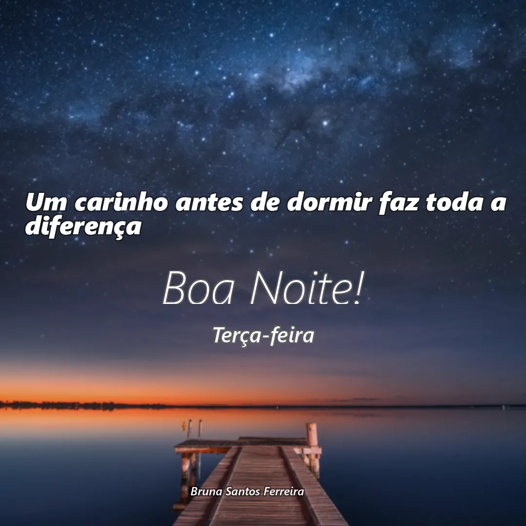 Um carinho antes de dormir faz toda a diferença