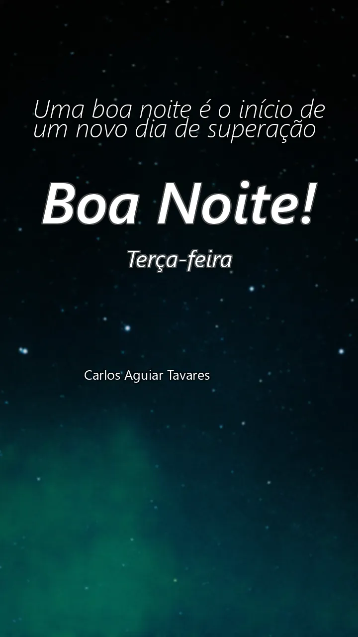 Uma boa noite é o início de um novo dia de superação