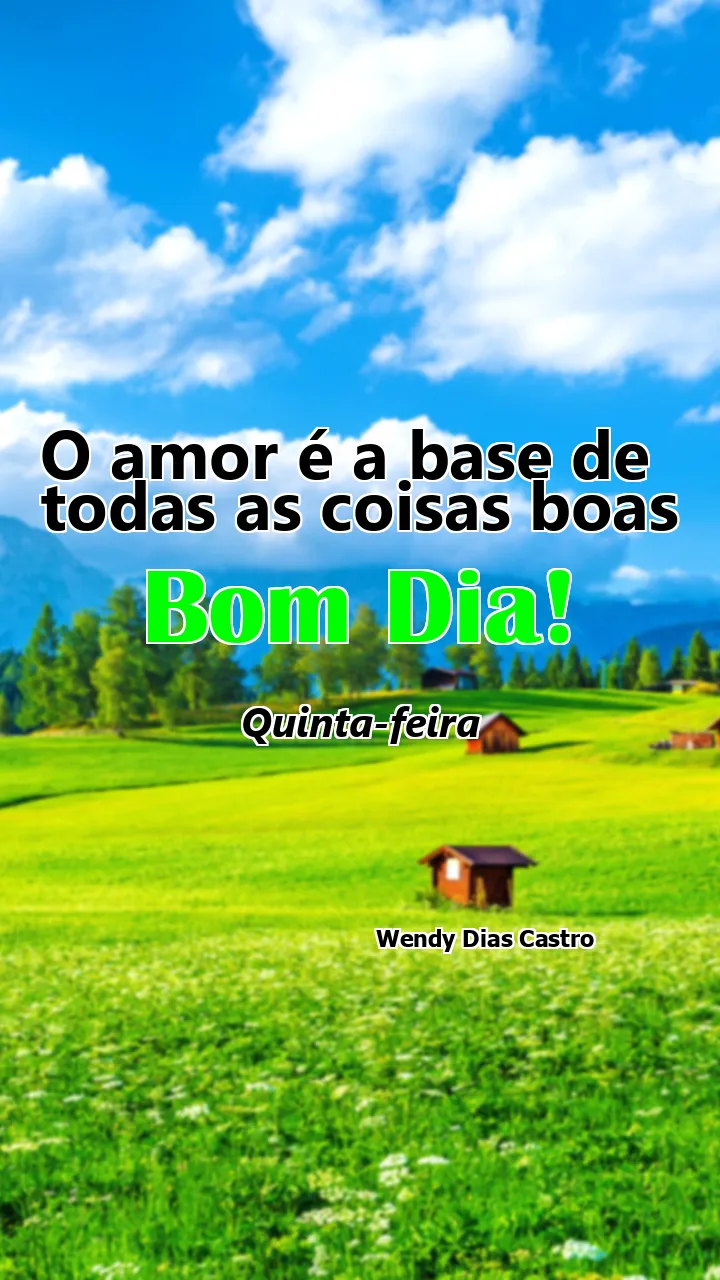 O amor é a base de todas as coisas boas