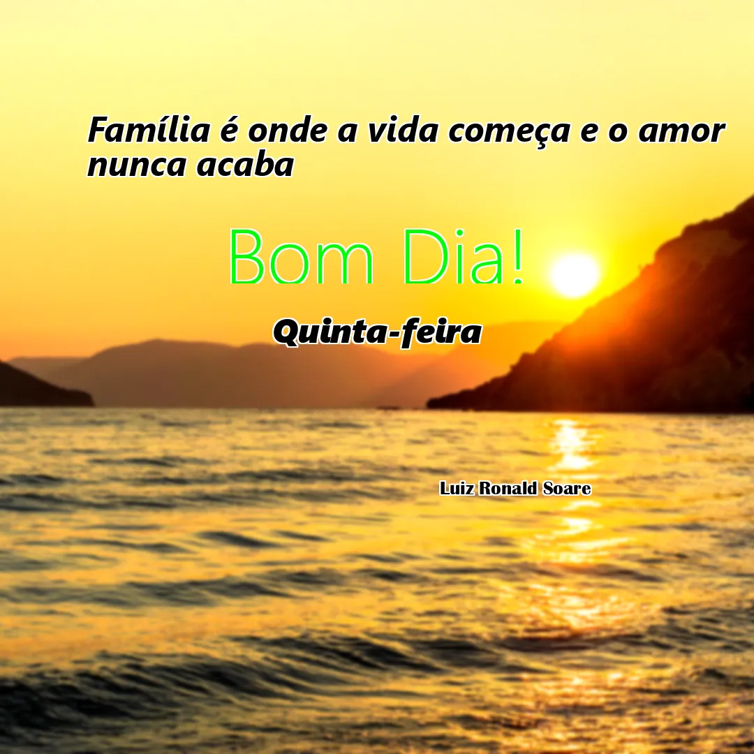 Família é onde a vida começa e o amor nunca acaba