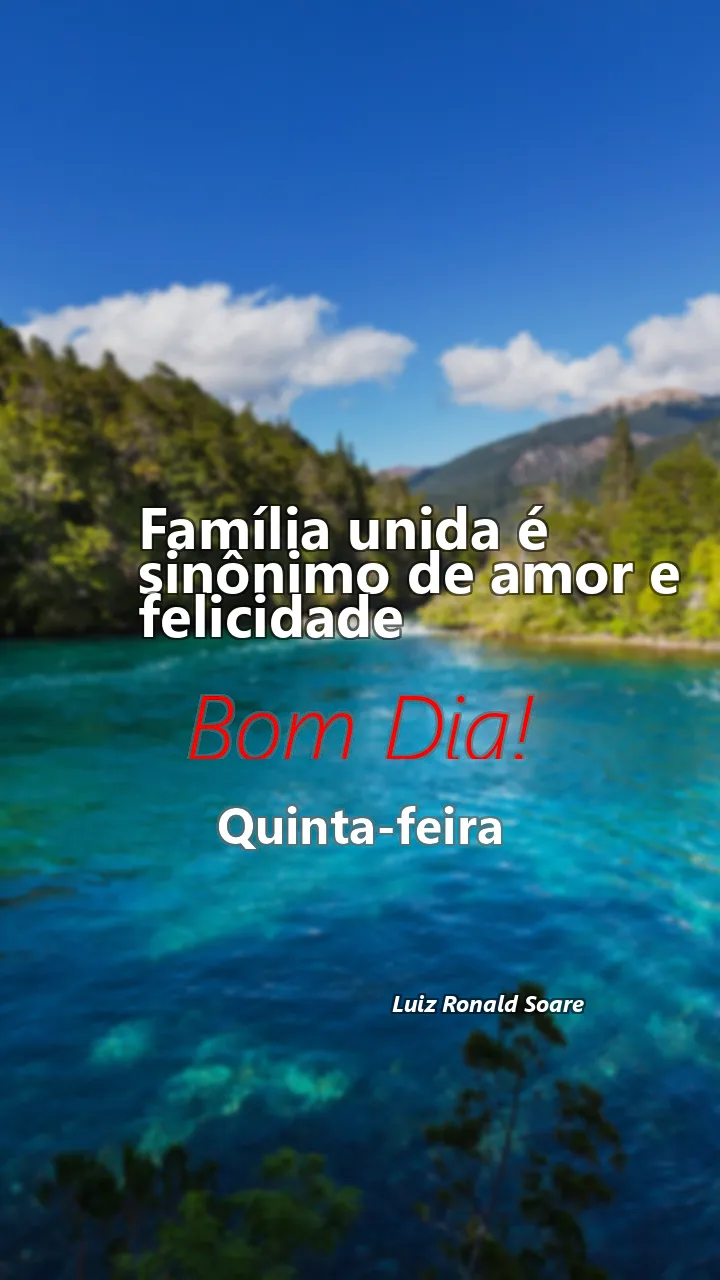 Família unida é sinônimo de amor e felicidade