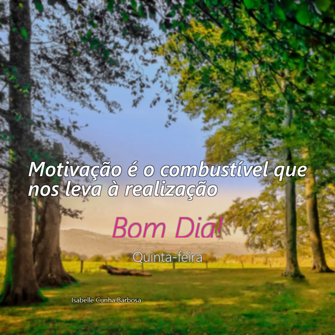 Motivação é o combustível que nos leva à realização